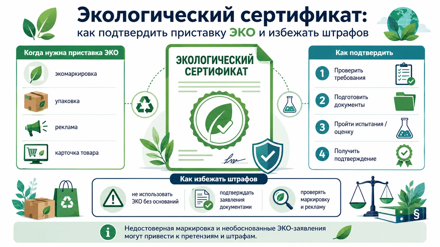 Экологический сертификат: проверка оснований для экомаркировки продукции