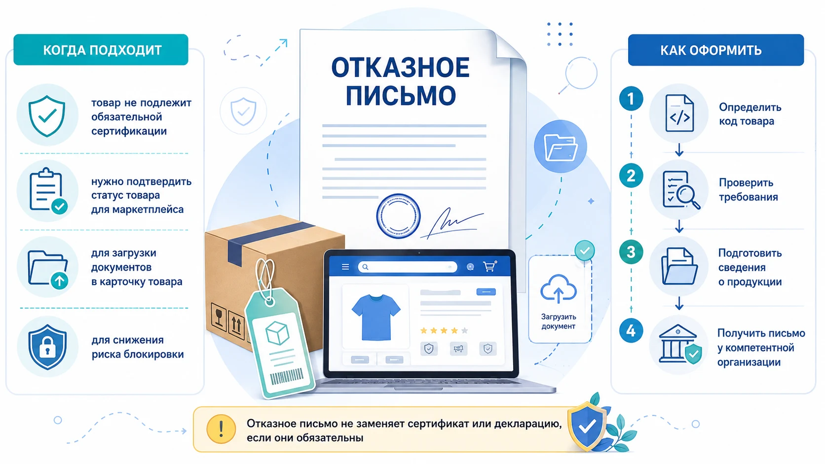 Отказное письмо для маркетплейса: когда документ подходит и какие сведения подготовить
