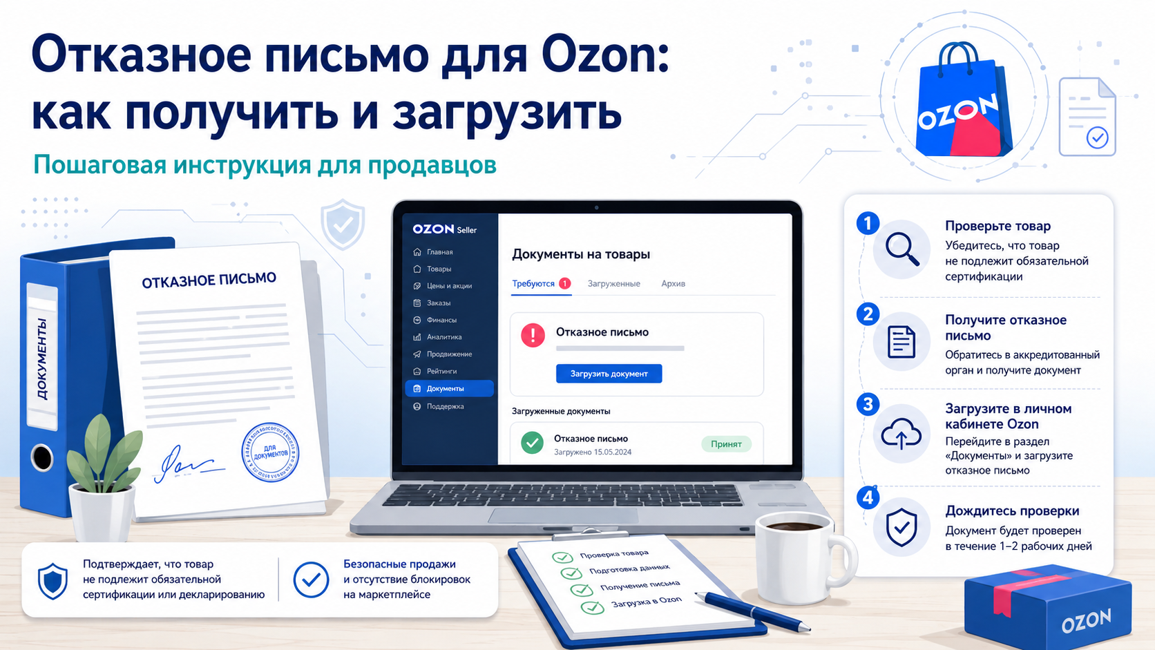 Отказное письмо для Ozon: как получить документ и загрузить его в кабинете продавца